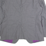 TOMMY HILFIGER Tailored Mens Blazer Jacket Grey Wool Pinstripe XL