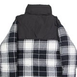 KARL KANI Mens Puffer Jacket Black Flannel Check XS