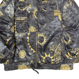NUMERO UNO Womens Jacket Black 90s Crazy Pattern UK 12