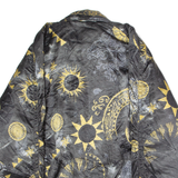 NUMERO UNO Womens Jacket Black 90s Crazy Pattern UK 12