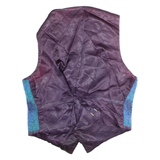 KEMP BLAIR Mens Blazer Waistcoat Blue Wool 90s Plaid S