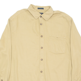 TED BAKER Mens Plain Shirt Brown Long Sleeve L