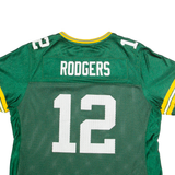 REEBOK NFL 12 Rodgers Womens Jersey Green USA V-Neck Nylon XL
