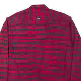 DIESEL Mens Flannel Shirt Red Plaid Long Sleeve XL