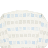 HUNT CLUB Tall Mens Jumper Cream Check Tight Knit XL