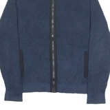 CALVIN KLEIN JEANS Mens Jumper Blue High Neck Waffle Knit M