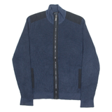 CALVIN KLEIN JEANS Mens Jumper Blue High Neck Waffle Knit M