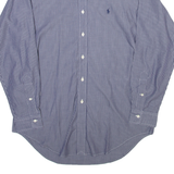 RALPH LAUREN Yarmouth Mens Shirt Blue Pinstripe Long Sleeve XL