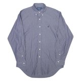 RALPH LAUREN Yarmouth Mens Shirt Blue Pinstripe Long Sleeve XL