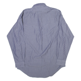 RALPH LAUREN Yarmouth Mens Shirt Blue Pinstripe Long Sleeve XL