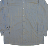 CALL UP Mens Shirt Blue Spotted Long Sleeve M