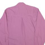 Mens Plain Shirt Pink 90s Long Sleeve XL