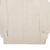 VISAGE Mens Shirt Beige 90s Crazy Pattern Long Sleeve L