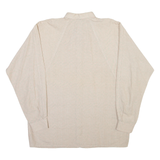 VISAGE Mens Shirt Beige 90s Crazy Pattern Long Sleeve L
