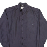 GOODMAN Mens Shirt Blue Spotted Long Sleeve S