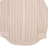CONSULATE Mens Shirt Orange Striped Long Sleeve M