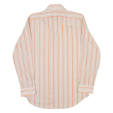 CONSULATE Mens Shirt Orange Striped Long Sleeve M