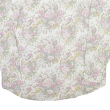 Womens Plain Shirt White Floral Long Sleeve L