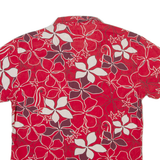 HINANO Mens Hawaiian Shirt Red Floral S