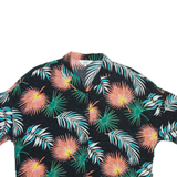 LEE Womens Hawaiian Shirt Black Floral L