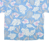 NEW HORIZON Mens Hawaiian Shirt Blue Floral XL