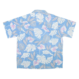 NEW HORIZON Mens Hawaiian Shirt Blue Floral XL