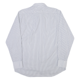 LACOSTE Mens Shirt White Pinstripe Long Sleeve L