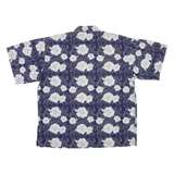 Mens Hawaiian Shirt Blue Floral L