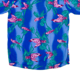 MADE IN ST VINCENT Mens Hawaiian Shirt Blue Floral XL