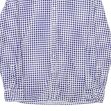 CARRISTAR Mens Shirt Blue Houndstooth Long Sleeve M