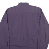 Mens Plain Shirt Purple Long Sleeve S
