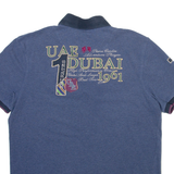 PIERRE CARDIN Mens Polo Shirt Blue L