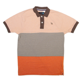 GOTCHA Mens Polo Shirt Orange Striped M