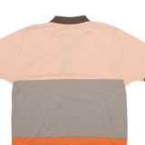 GOTCHA Mens Polo Shirt Orange Striped M