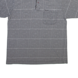 GIO Mens Polo Shirt Grey Check XL