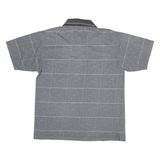 GIO Mens Polo Shirt Grey Check XL