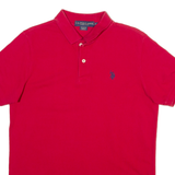 U.S. POLO ASSN Mens Polo Shirt Red S