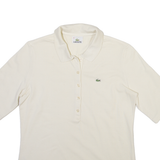 LACOSTE Womens Polo Shirt Cream S