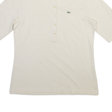 LACOSTE Womens Polo Shirt Cream S