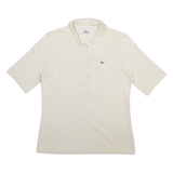 LACOSTE Womens Polo Shirt Cream S