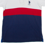 U.S. POLO ASSN Womens Polo Shirt White Colourblock S