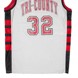 WILSON Tri-County Mens Jersey White Sleeveless USA V-Neck 2XL
