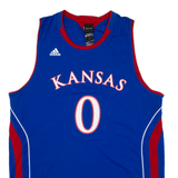 ADIDAS Kansas University Mens Jersey Blue Sleeveless USA L
