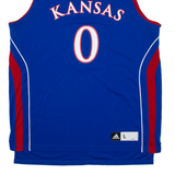ADIDAS Kansas University Mens Jersey Blue Sleeveless USA L