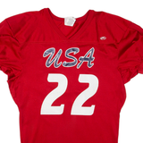 RAWLINGS Mens Jersey Red USA V-Neck Nylon M