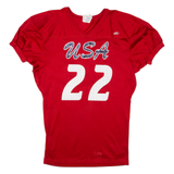 RAWLINGS Mens Jersey Red USA V-Neck Nylon M