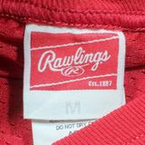 RAWLINGS Mens Jersey Red USA V-Neck Nylon M
