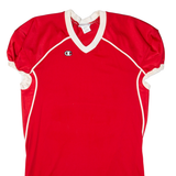 CHAMPION Mens Jersey Red USA V-Neck Nylon L