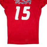 RAWLINGS Mens Jersey Red USA V-Neck Nylon M