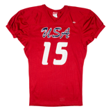 RAWLINGS Mens Jersey Red USA V-Neck Nylon M